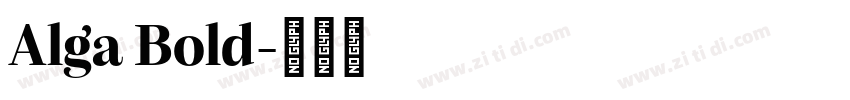 Alga Bold字体转换